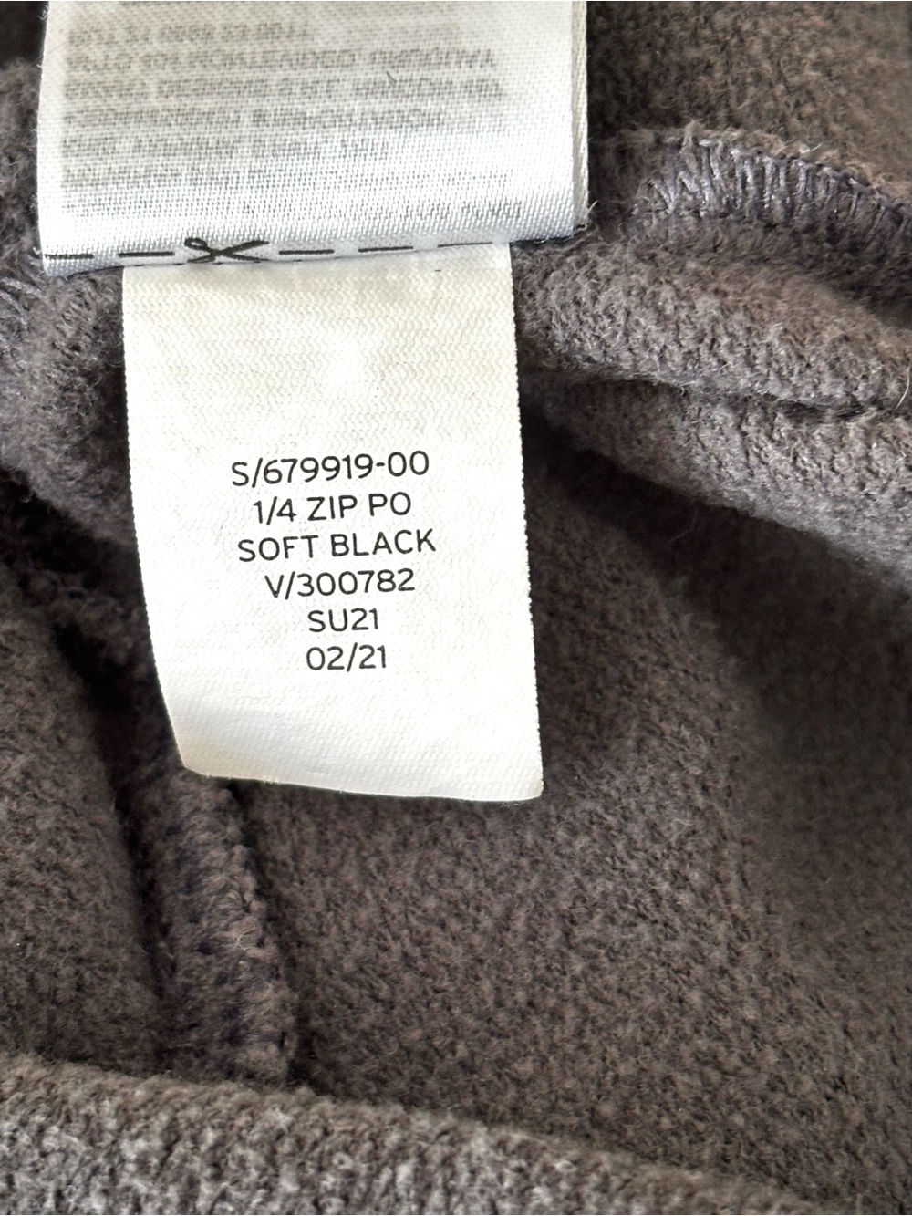 Gap Factory Half-Zip Mockneck Sweatshirt Soft Black Size L - Picture 6 of 6
